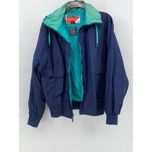 PACIFIC TRAIL Men's Vintage Blue Barrier Cloth Zip-Up Jacket SZ S